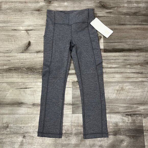 Lululemon Athletic Speed Up Crop 21” Yoga Pants Heathered Black NWT Women’s Sz 2 - Picture 1 of 10